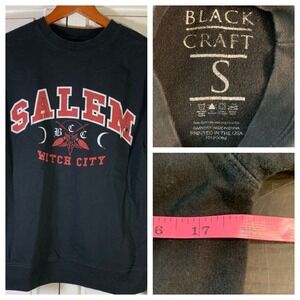 Salem Witch City Crewneck Sweatshirt Size Small Black Craft Witchy Casual